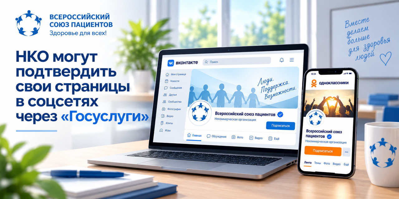 НКО смогут подтвердить подлинность своих страниц в социальных сетях через «Госуслуги»